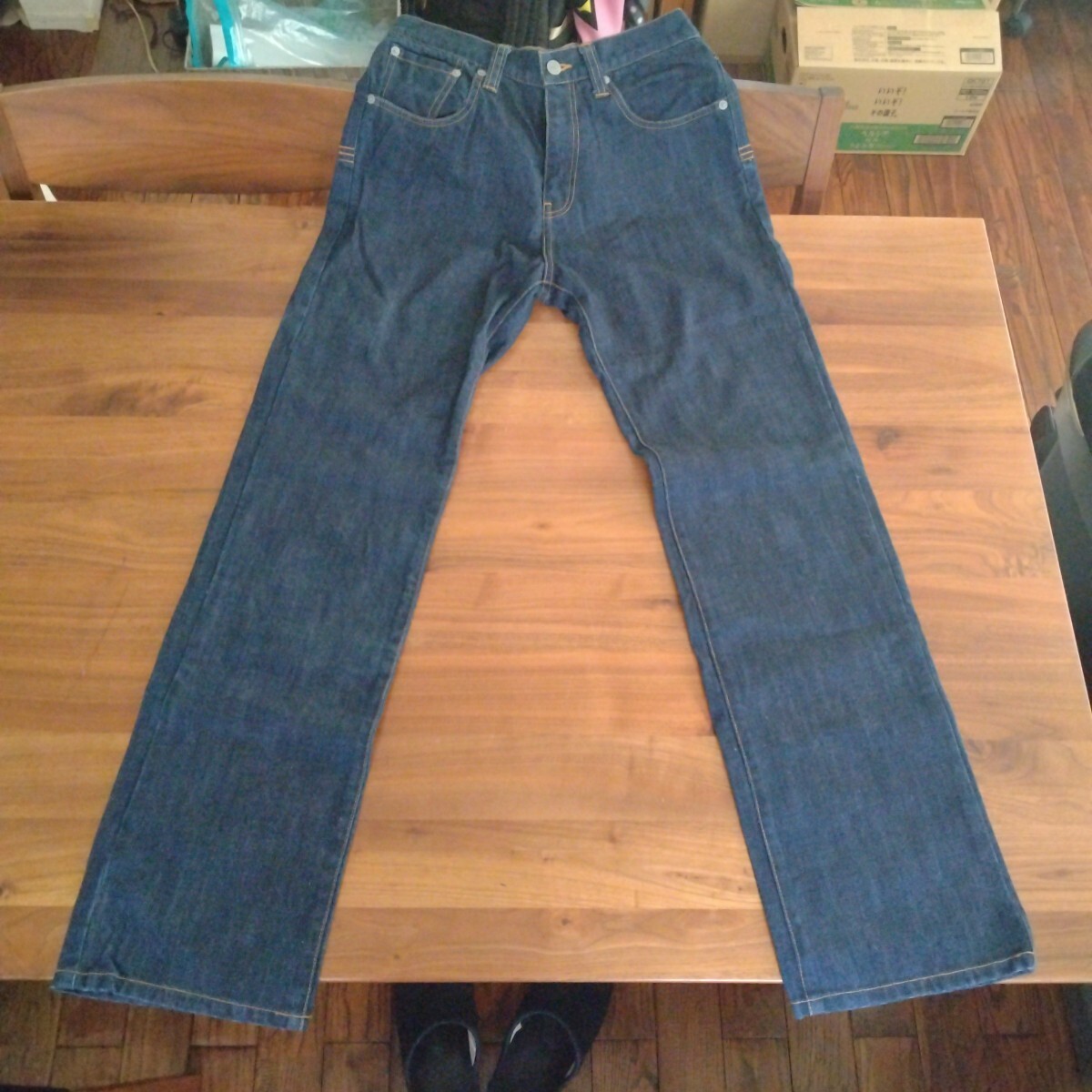 《美品》 カンタベリー CANTERBURY RA-17239 デニムパンツ SIZE M ワンウォッシュ ストレート ジーンズ拍卖