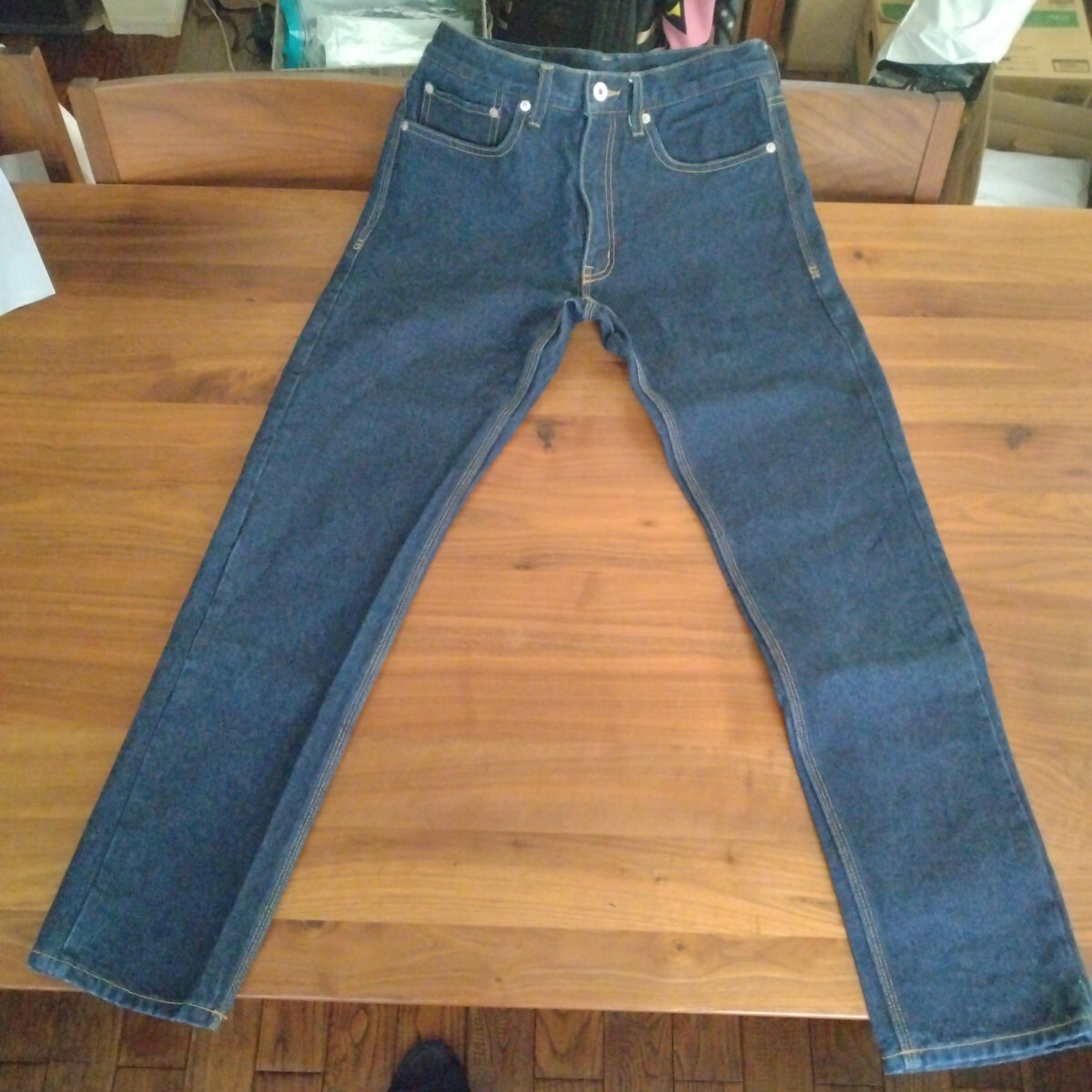 《未使用・保管品》 カンタベリー CANTERBURY RA19617 コットン テーパード デニムパンツ SIZE S col.29拍卖