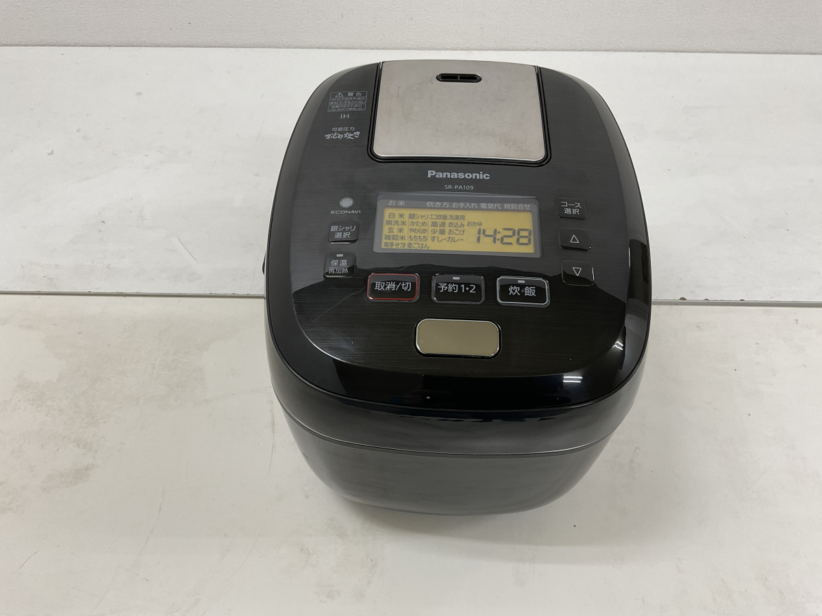 【A759】中古品 Panasonic SR-PA109 動作確認・簡易清掃済み 圧力IH炊飯ジャー 2019年製 1,0L パナソニック拍卖