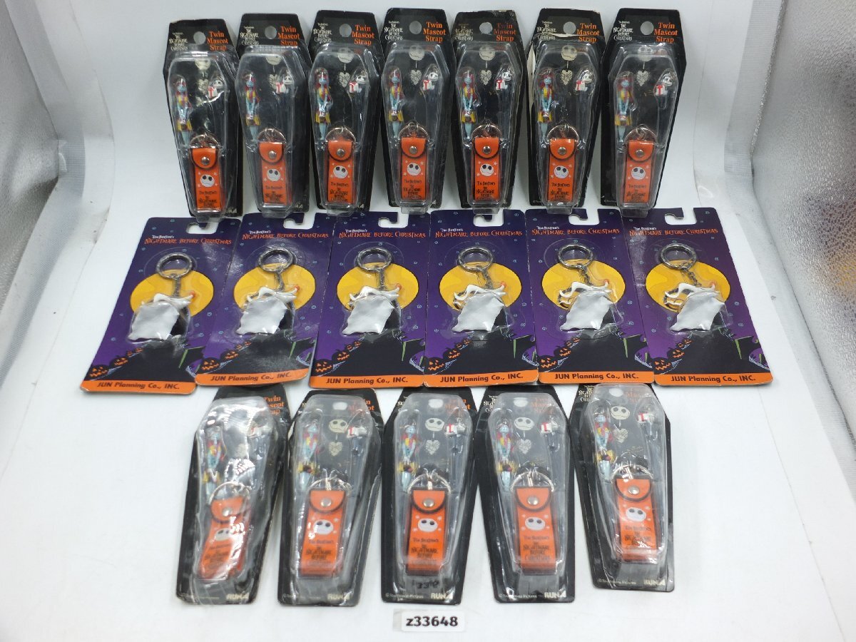 【z33648】新品・未開封・保管品 ナイトメア・ビフォア・クリスマス キーホルダー6点 ストラップ 12点 合計 18点 まとめ 格安スタート拍卖