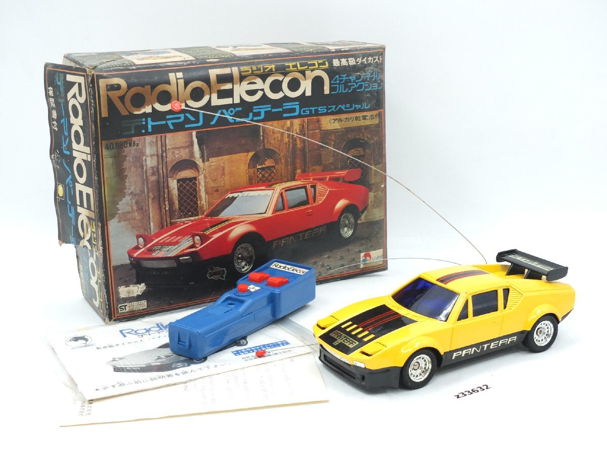 【z33632】昭和レトロ シンセイ ラジオエレコン 4チャンネルフルアクション デ.トマソ パンテーラ GTSスペシャル 動作品 格安スタート拍卖