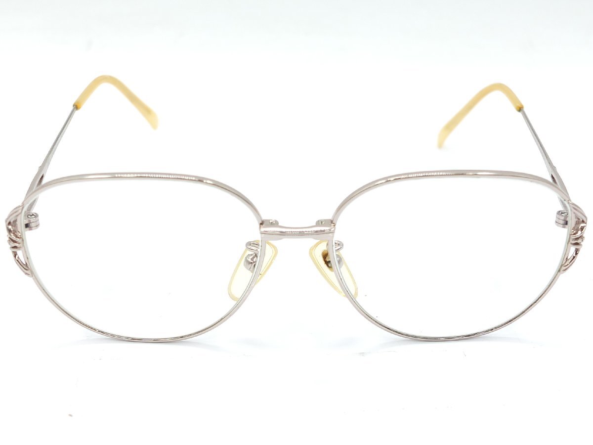 【z33733】美品・BALENCIAGA バレンシアガ Balenciaga Paris B5-9451 55□15-135 ヴィンテージ メガネ ゴールドカラー格安スタート拍卖