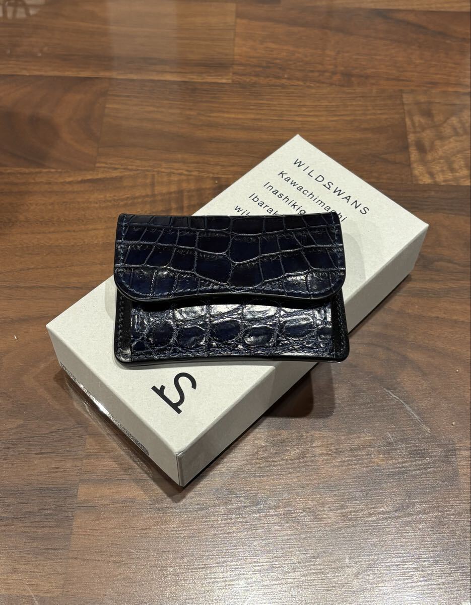 WILDSWANS ワイルドスワンズ 藍染 タング クロコダイル クロコ コインケース TONGUE パーム 小銭入れ 財布拍卖