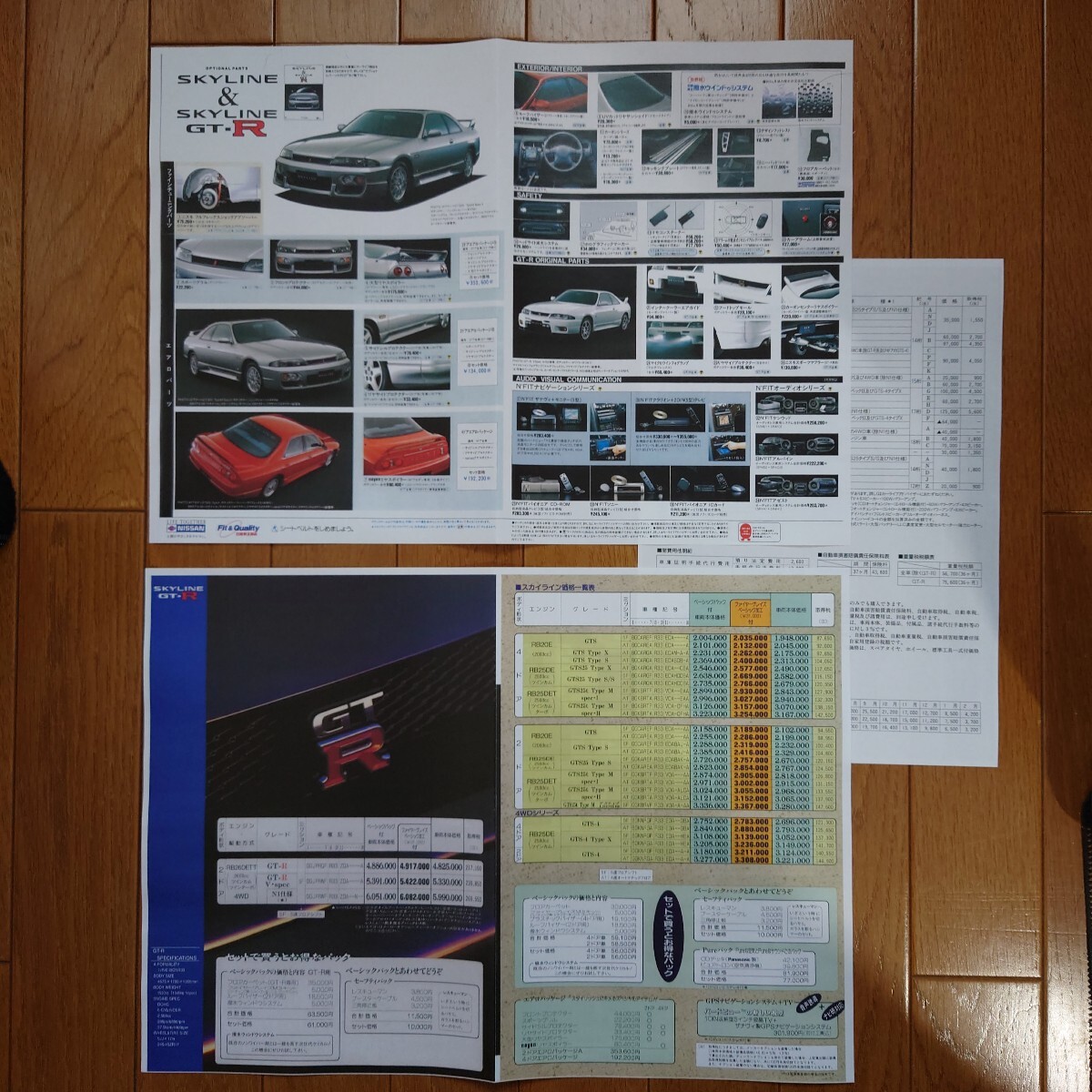 カラーコピー・(平成8)1996年1月・R33・スカイライン・GT-R・オプションパーツ/車両価格表 掲載・カタログ 無し SKYLINE NISSAN拍卖