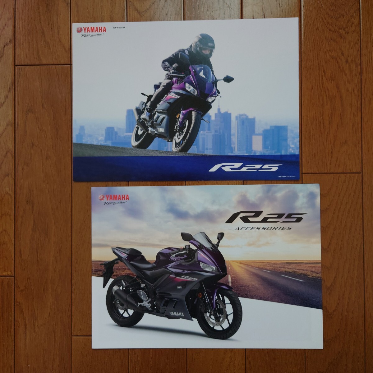 2023年11月・シール有・ヤマハ・RG74J・YZF-R25 ABS・3つ折り・カタログ&2つ折り・アクセサリーカタログ YAMAHA拍卖