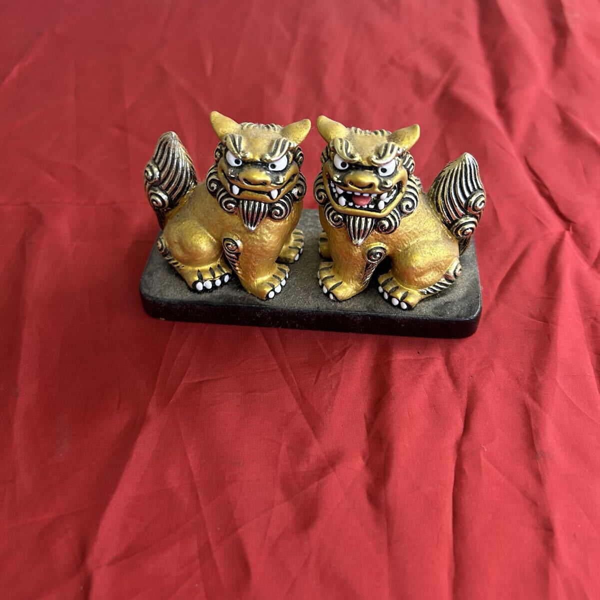 置物 シーサー インテリア 魔除け ゴールド とーわや 111814拍卖