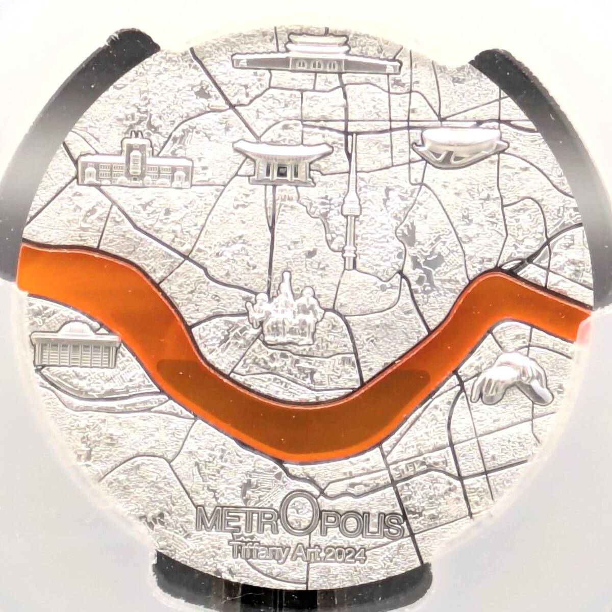 最高鑑定 初日発行 2024 パラオ PR70DCAM PCGS 20ドル 銀貨 韓国 ソウル ティファニーアート メトロポリス ハイレリーフ 限定999枚 コイン拍卖