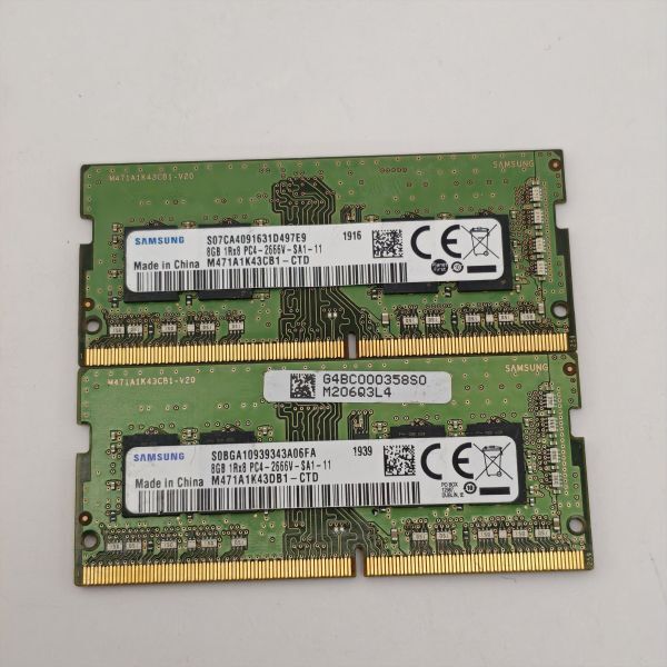 メモリ PC4-2666V 8GB x 2 合計16GB 動作保証4拍卖