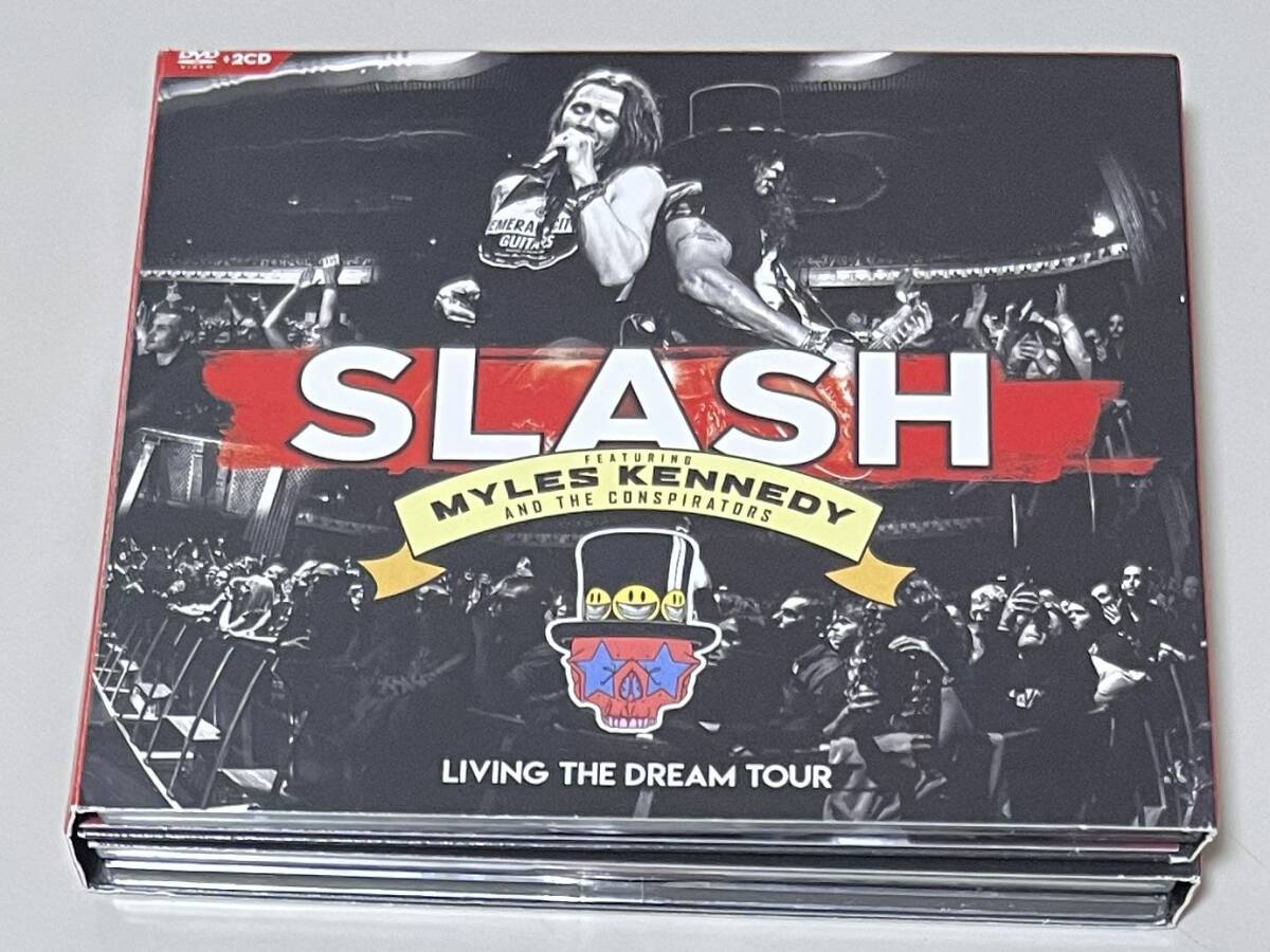 M8244◆SLASH featuring MYLES KENNEDY and THE CONSPIRATORS◆LIVING THE DREAM TOUR(2CD+1DVD)輸入盤/GUNS N' ROSES拍卖