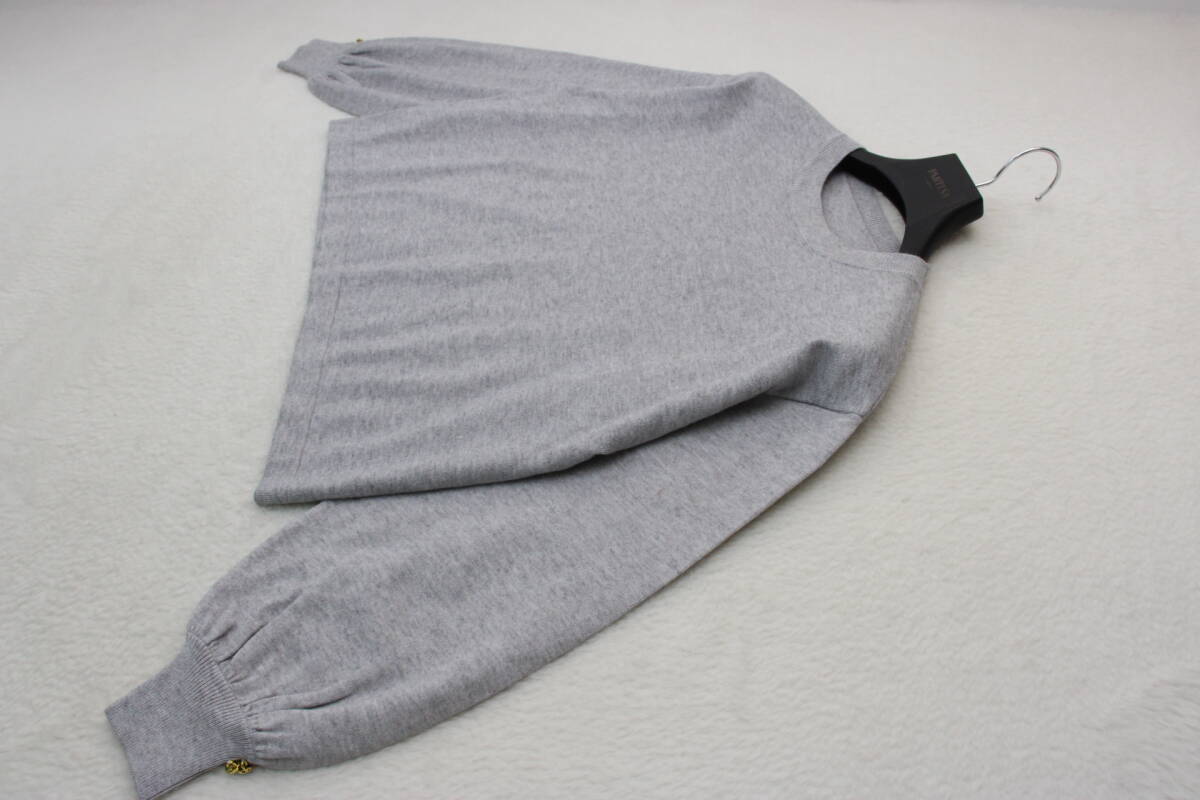 6210 新品 飾りボタン付きニットプルオーバー Lサイズ拍卖