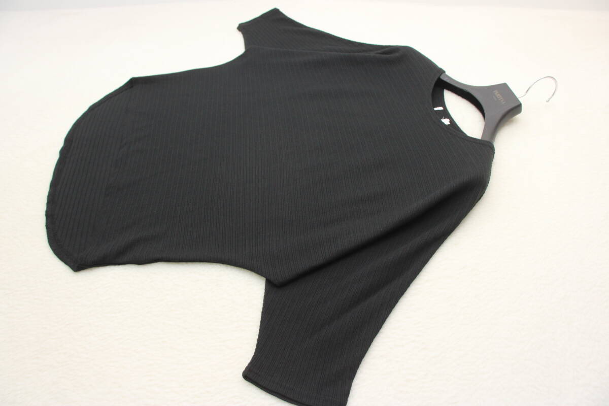 3475 新品 リブドルマンカットソー ブラックFサイズ拍卖