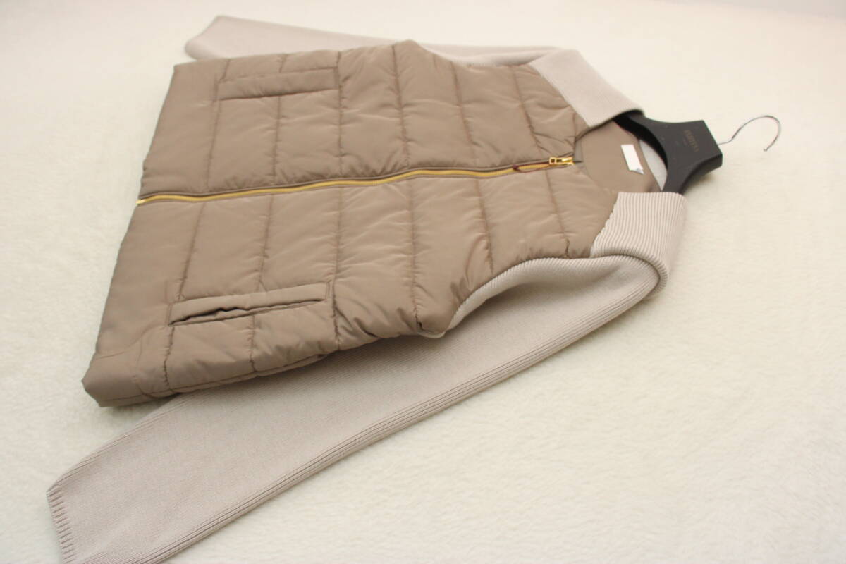 6951 新品 キルト×ニット切替ノーカラーブルゾン 定価¥13,200税込み拍卖