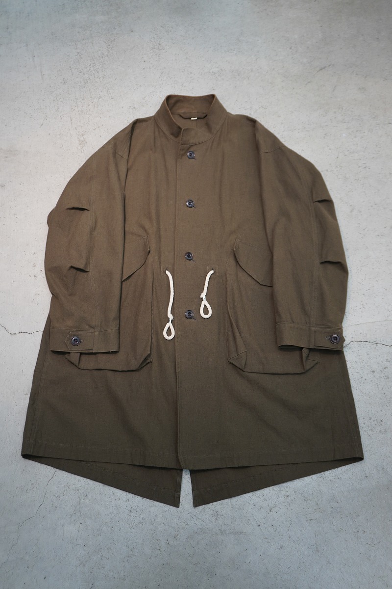 23AW SATOU STU サトウ サトゥ CO23004 hatake mods coat M65 フィッシュテール ウエスト ベルト コート 茶 サイズL 1001P♪拍卖