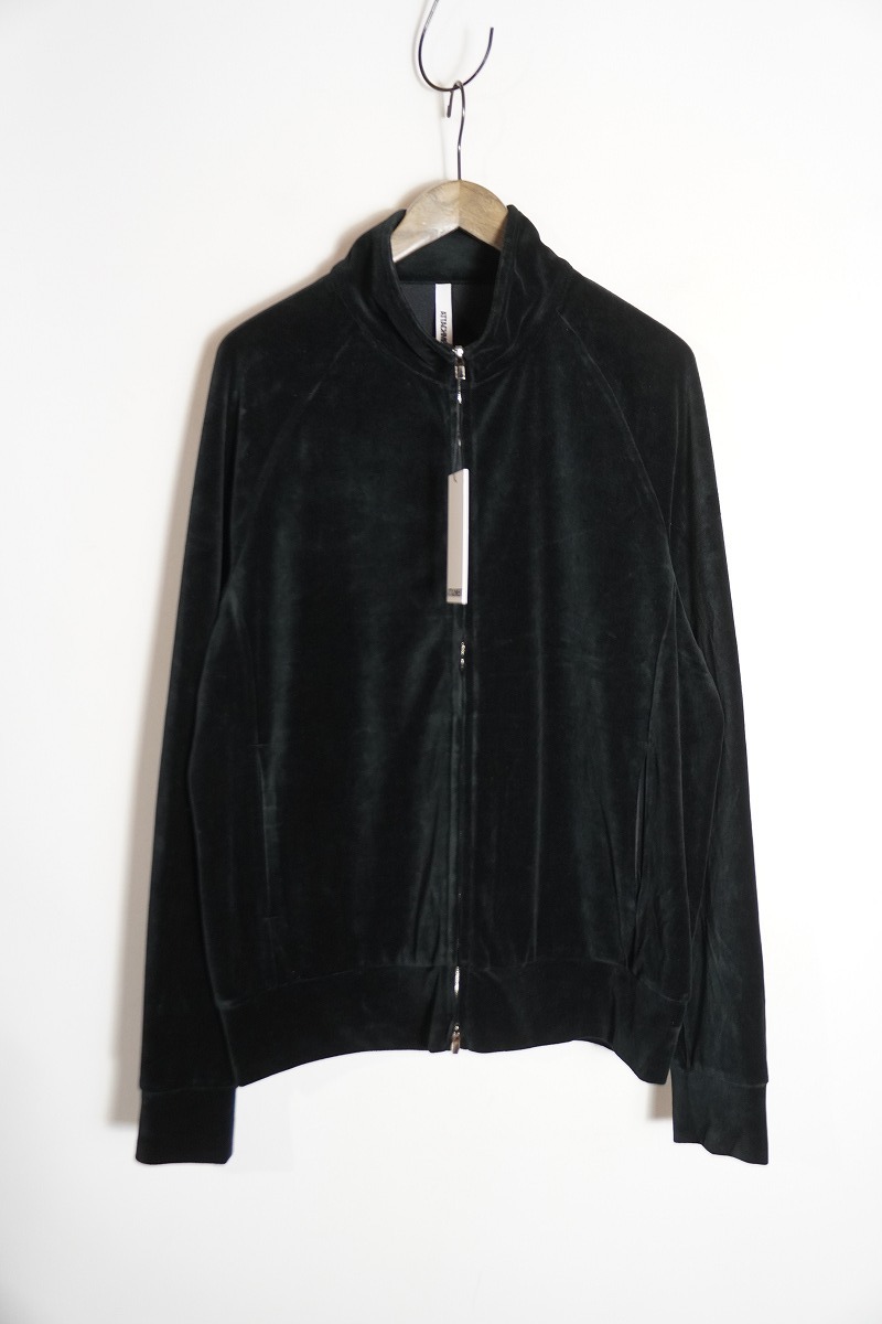 美品25AW ATTACHMENT アタッチメント AB52-045 コットン ポリエステル ベロア ジャージー トラック ジャケット 3 黒1101P♪拍卖