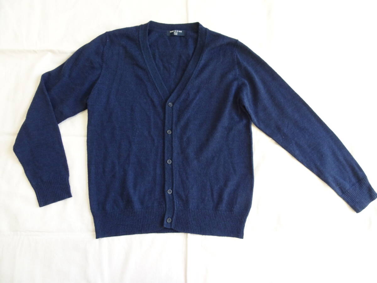 COMME CA DU MODE★コムサデモード★Vネックカーディガン★長袖★薄手★無地★ネイビー★150拍卖
