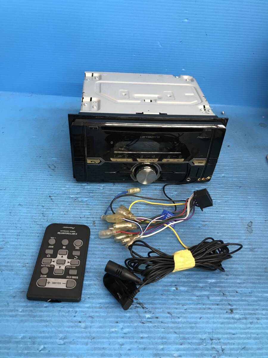 作動確認済■保証付■カロッツェリア 2DINワイドCDデッキ FH-4100 USB/ipod/Bluetooth 電源ケーブル付拍卖