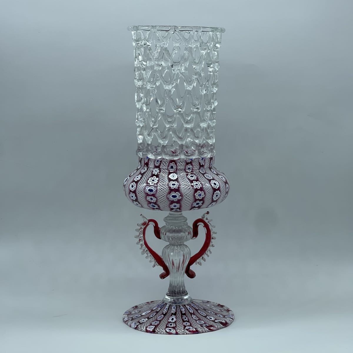 ベネチアガラス フラワーベース MURANO 花瓶 ムラーノ インテリア コレクション拍卖