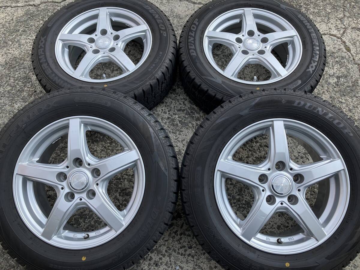 山あり 4本SET 15インチ 5H114.3 6J+43 195/65R15 ダンロップ WM02 セレナ ラフェスタ オーリス プレマシー アクセラ拍卖