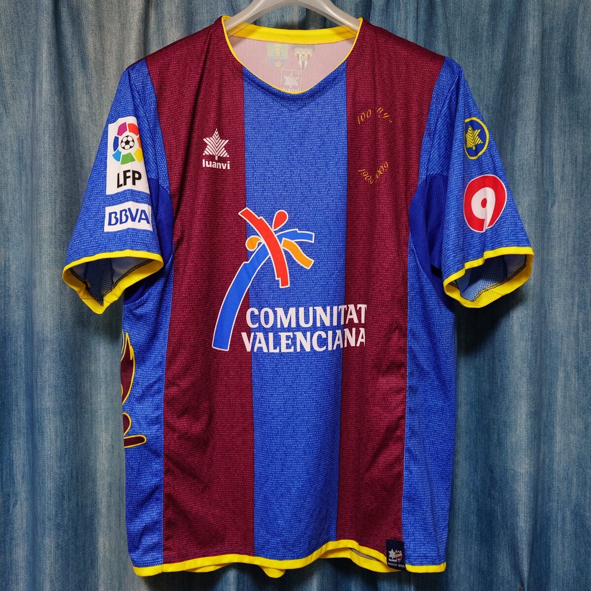 ■09-10 レバンテUD 100周年 半袖 ユニフォーム スペイン バルセロナ レアル バレンシア アトレティコ■拍卖