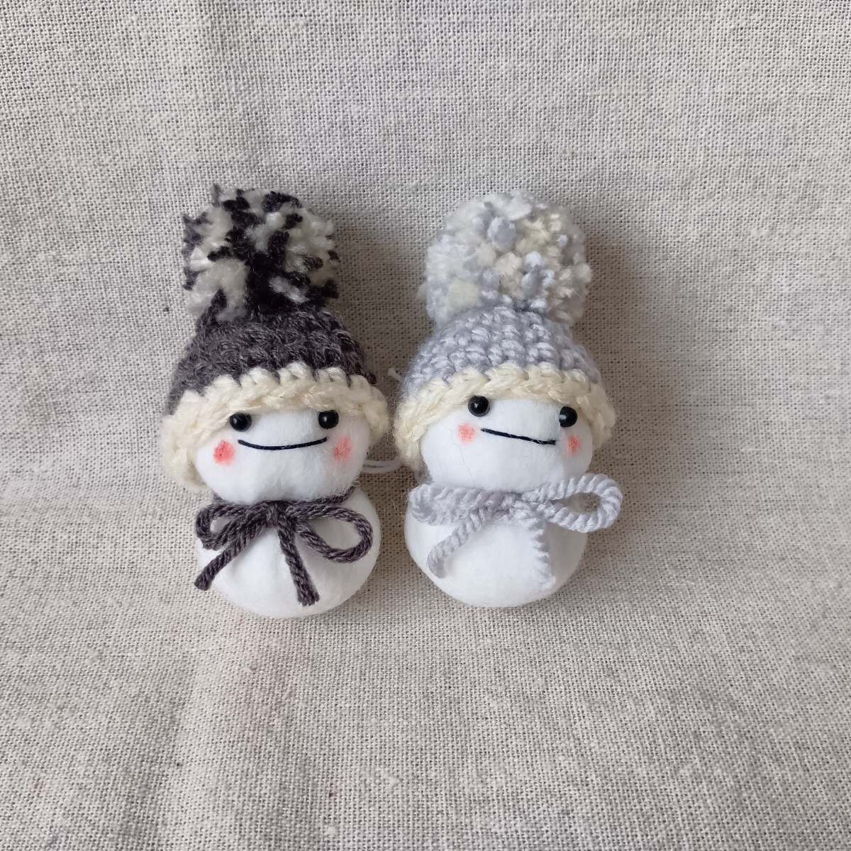 ハンドメイド ゆきだるまオーナメント 2個セット 6 ゆきだるま クリスマス 冬雑貨拍卖