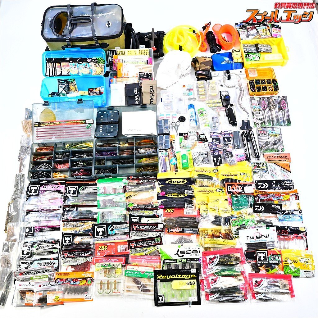 ★☆バス釣り用ワーム 用品 超大量セット 沈み蟲 ブルスホッグダディ カバースキャット ベローズギル サイコロラバー 野良ネズミなど★☆★拍卖