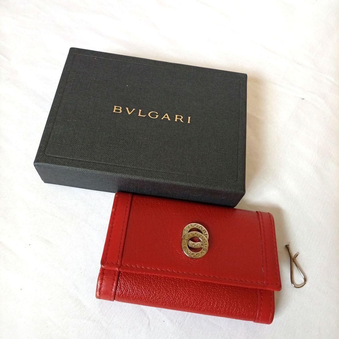 BVLGARI ブルガリ レザーキーケース レッド レディースブランド 正規品 送料無料 正規品 鑑定済み 人気ブランド 限定セール拍卖