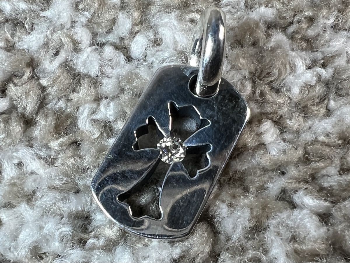 Chrome hearts クロムハーツ カットアウトクロスダグ タイニーカット トップ アクセサリー ダイヤモンド SV拍卖