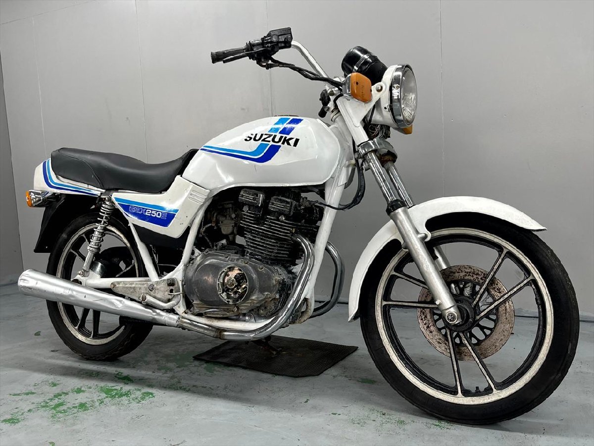 GSX250E ゴキ 売切!1円スタート!レストアベース、部品取り!GJ51B!ゴキ!書類付き!全国配送!福岡佐賀 検)ザリ カタナ拍卖