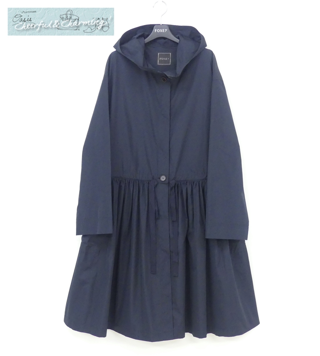 FOXEY コート スプリングムーン F ミッドナイトブルー ポリエステル '21年1月DM掲載 41215拍卖