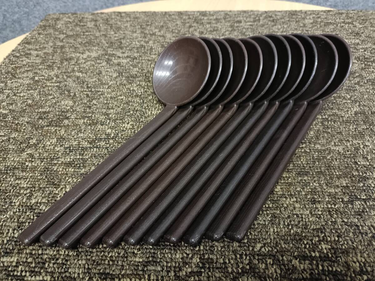 亀甲レンゲ 濃茶 11本セット レンゲ カトラリー 厨房用品 ※複数在庫あり拍卖