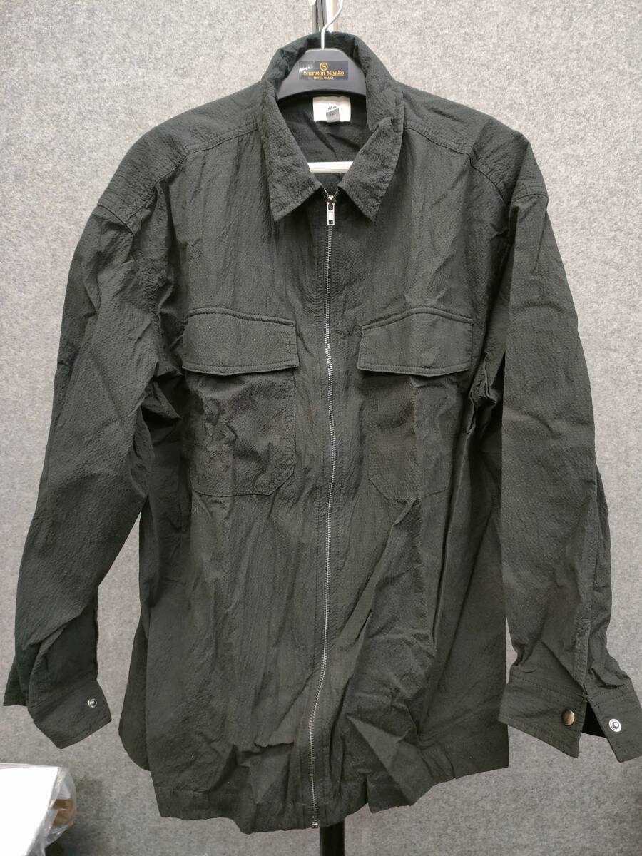 ★H&M エイチアンドエム 長袖シャツ 黒 ブラック サイズXL拍卖