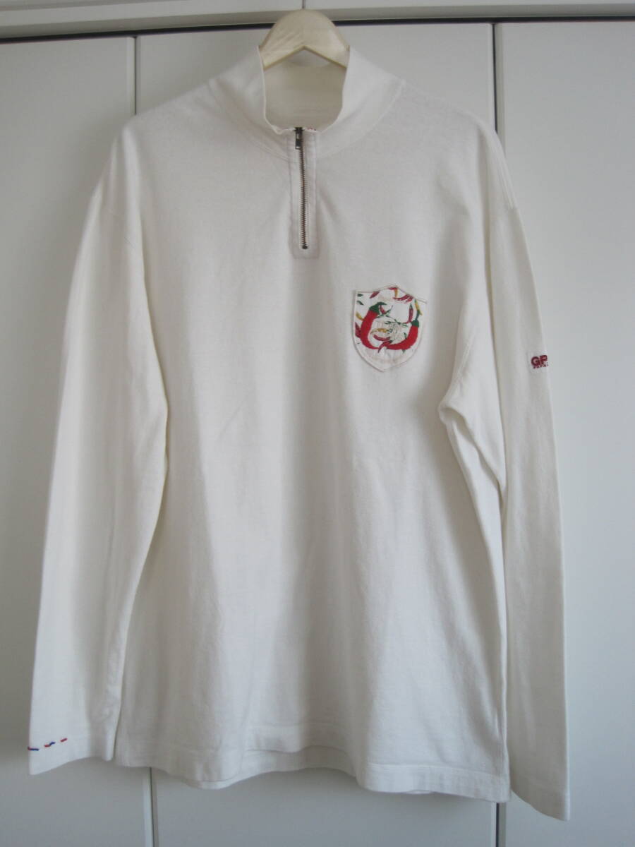 Papas パパス ハーフZIP カットソー ハイネック L拍卖