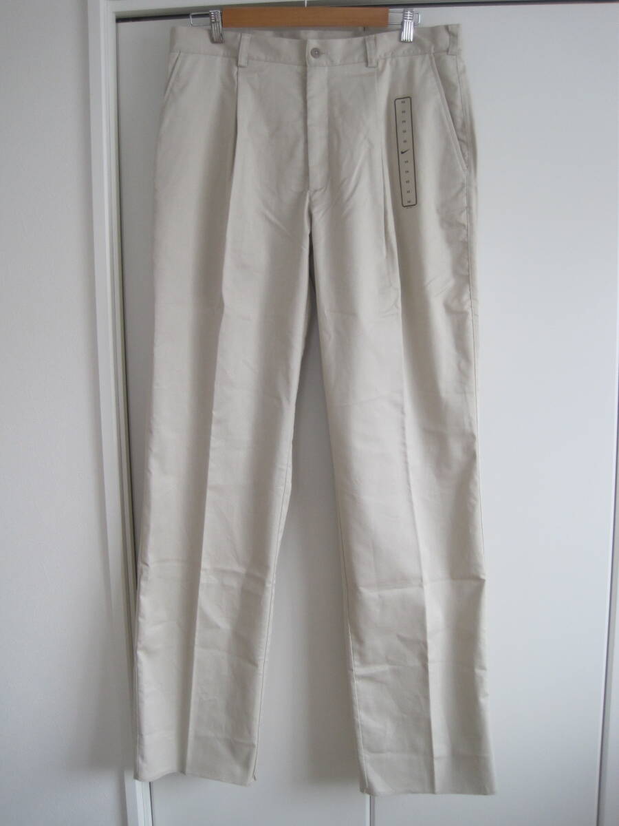新品 NIKE GOLF ナイキゴルフ コットン×ポリ スラックス パンツ 35拍卖
