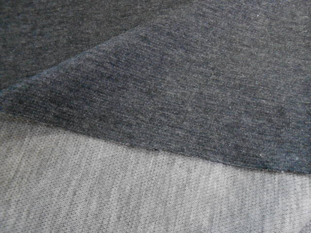 特価☆ウール混Wフェイス無地ニット生地・グレー濃淡2M☆No102拍卖