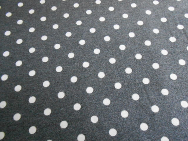 特価☆2WAY起毛ドット柄ニット生地・チャコール2M☆No103拍卖
