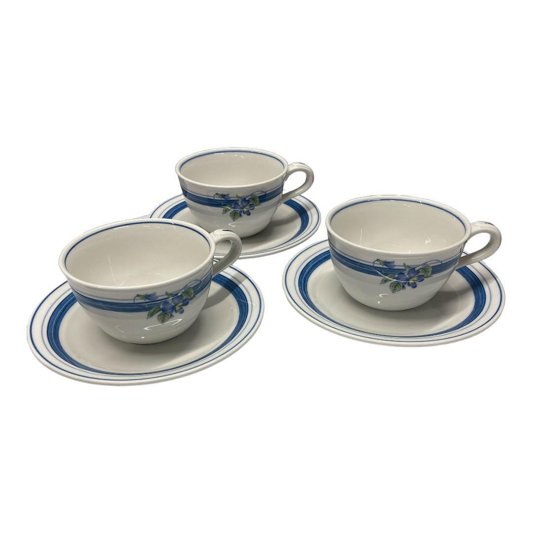 L-329【新品未使用】ノリタケバーサトーンNoritake カップ&ソーサー3客拍卖