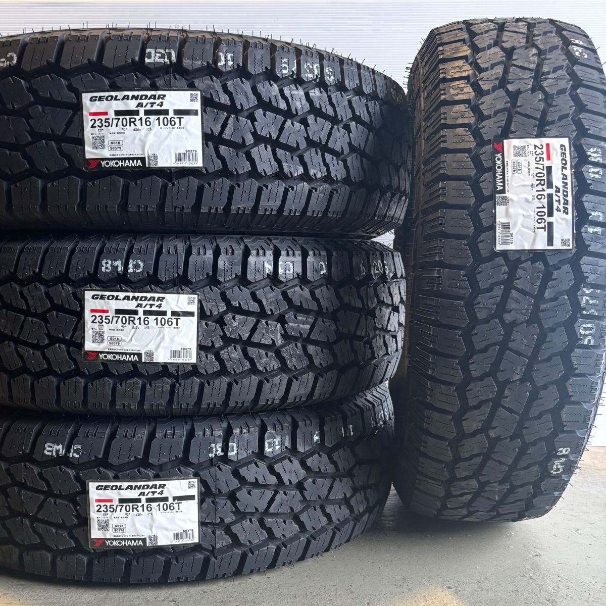 即納 2024年製以降 新品 ヨコハマ GEOLANDAR A/T4 G018 235/70R16 4本 235/70-16 OWL ジオランダー 最短翌日発送 国内正規品 個人宅OK拍卖