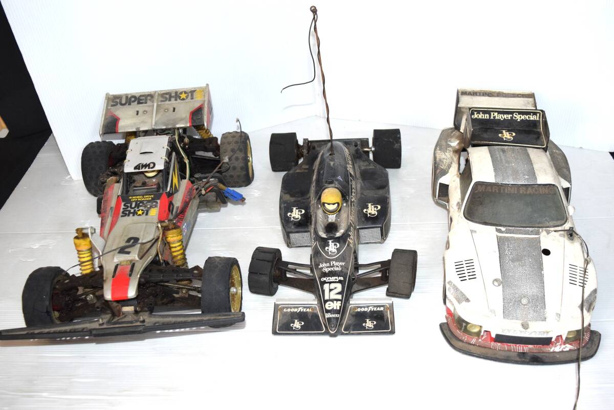 Y 当時物 TAMIYA/タミヤ ポルシェ935 マルティーニ スーパーショット ロータス97T ラジコン 希少 3点まとめ拍卖