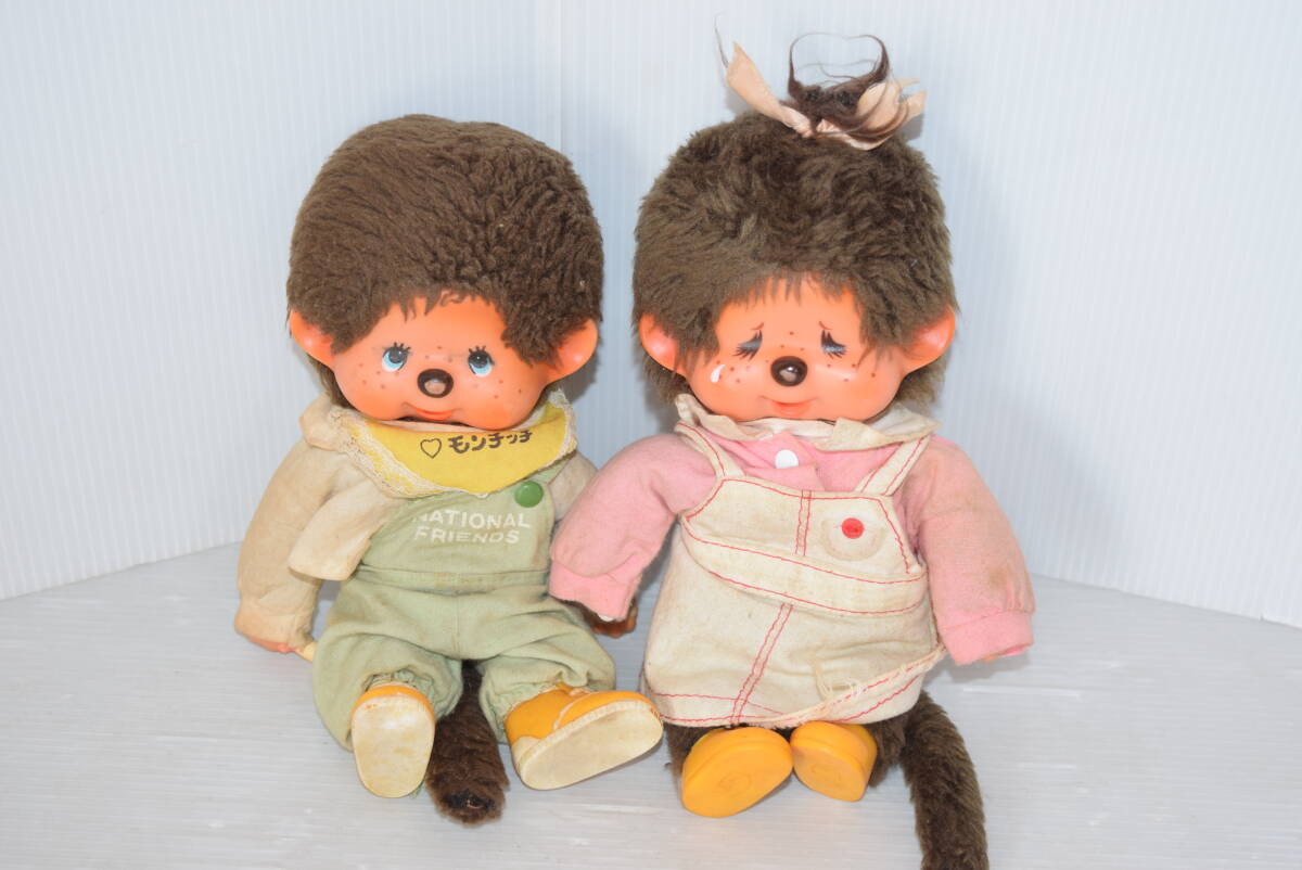 Y 希少 1974年 セキグチ製 双子のモンチッチ 靴付き ぬいぐるみ 2体セット 日本製 セキグチ アンティーク 激レア 拍卖