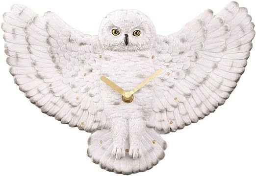 送料無料 新品 未開封 セトクラフト リアルな動物壁掛け時計 フクロウ アニマルウォールクロック ふくろう インテリア ホワイト SR-5704拍卖