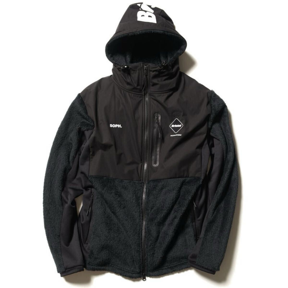 【良品】 FCRB f.c real bristol エフシーレアルブリストル SOPHNET ソフネット POLARTEC FLEECE HYBRID BLOUSON ポーラテック ブルゾン 黒拍卖
