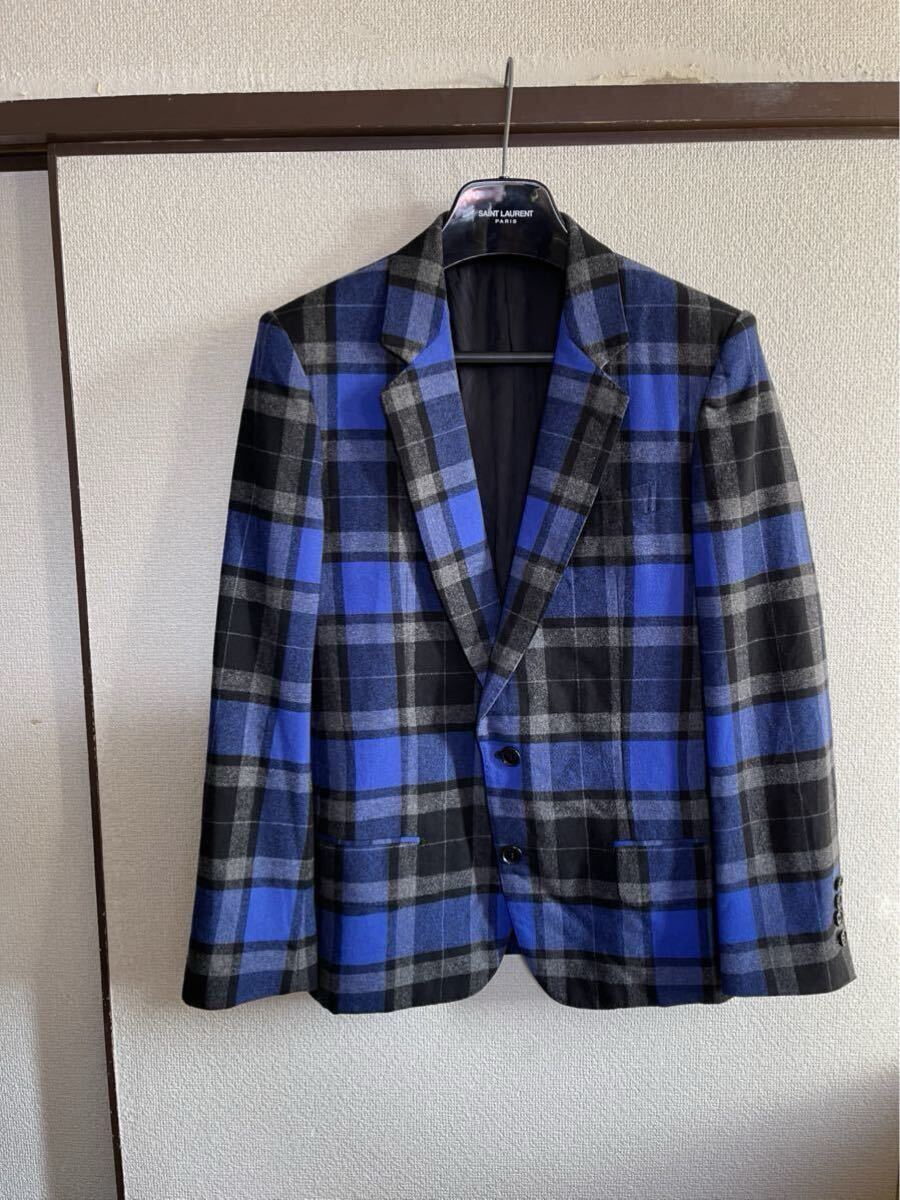 【即決早い者勝ち】 JOHN LAWRENCE SULLIVAN ジョンローレンスサリバン CHECK JACKET チェックテーラードジャケット ブレザー スーツ BLUE拍卖