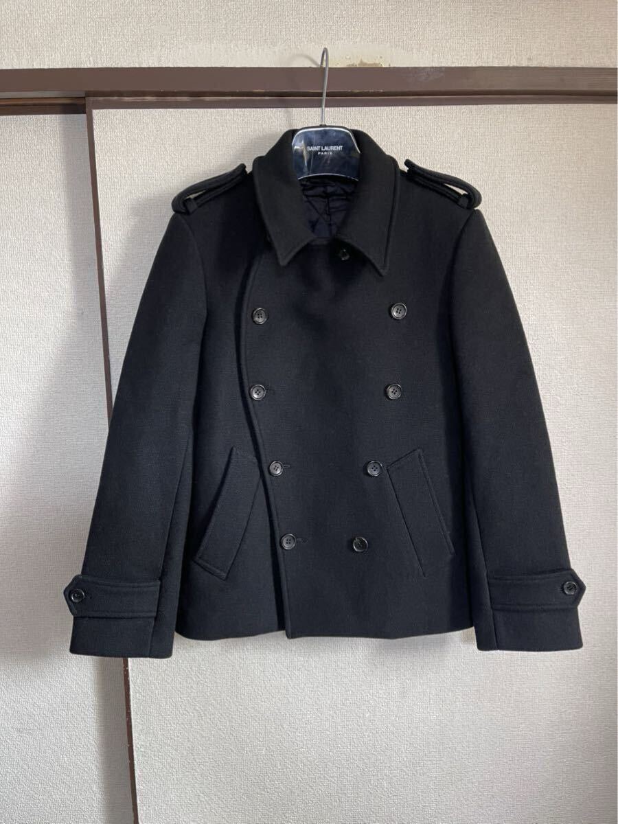 【即決】【良品】 JOHN LAWRENCE SULLIVAN ジョンローレンスサリバン MELTON PEA COAT メルトンPコート ピーコート ブラック black 黒拍卖