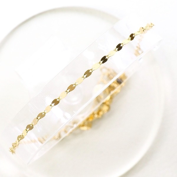 K18YG ブレスレット アンクレット 総重量約0.9g 約25cm 中古 美品 送料無料☆0338拍卖