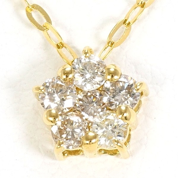 K18YG ネックレス ダイヤ 0.20 総重量約1.3g 約60cm 中古 美品 送料無料☆0338拍卖