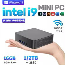 ミニPC Windows 11Pro インテル Core i9 2.90Ghz(最大4.80)GhzRAM16GB SSD1TB WI-FI6 BT5.2 4K HDMI×2 type-C×2 USB2.0×2 3.0×2 RJ45拍卖