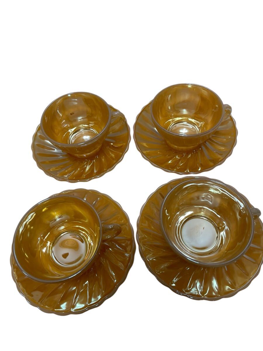 【ファイヤーキング】カップ ソーサー 光沢 高級感 4セット 拍卖