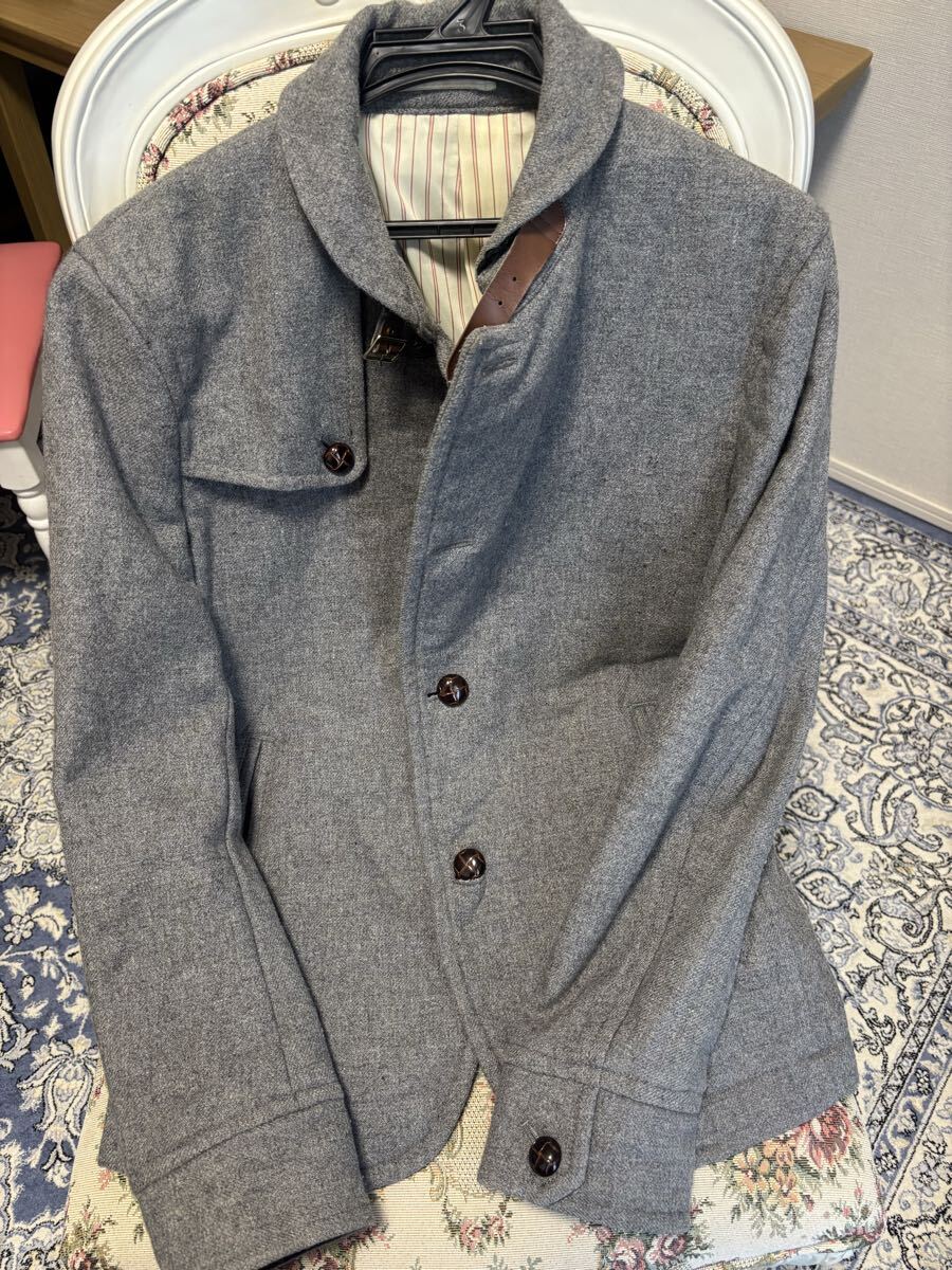 訳あり ボイコット 3サイズ ウール ピーコート Lサイズ相当 グレー ジャケット 即決あり拍卖
