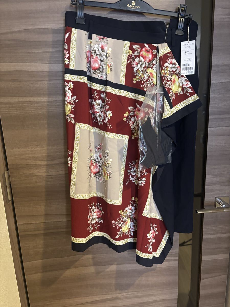 新品 ローズティアラ 46サイズ 花柄 すてき ロングスカート 大きい ウエストゴム入りらくらく 定価17,000円 即決あり拍卖