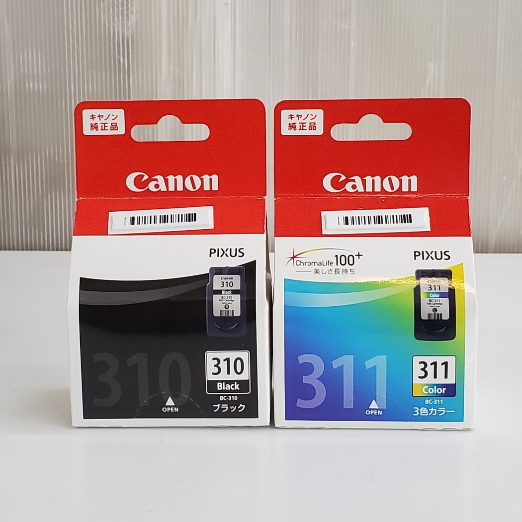 【未開封 2点セット BC-310/BC-311】 Canon 純正インクカートリッジ キヤノン 取付期限2025.10/2025.11拍卖